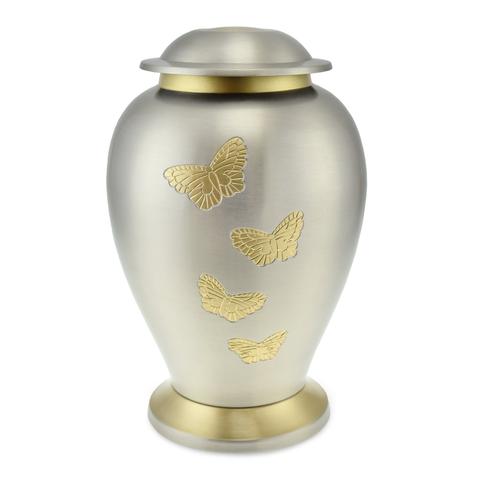 CU55 Pewter Butterfly Urn